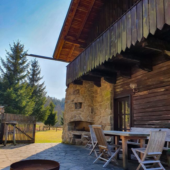 Außenansicht des Ferienhauses im Bayerischen Wald